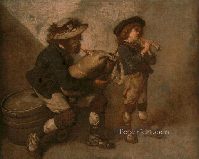 pifferaro et son fils figure painter Thomas Couture Oil Paintings